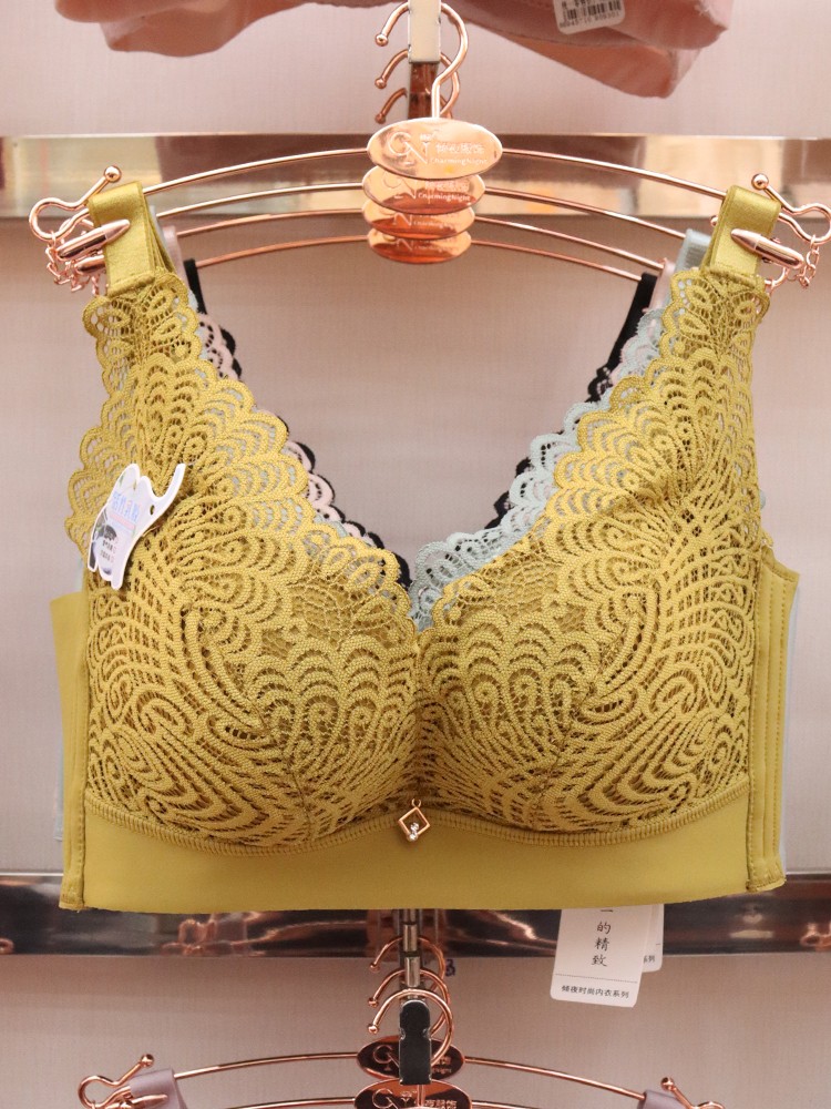 Thai natural latex bras for women, small breasts, breast retraction, anti-sagging, non-magnetic, no steel rings, thin top and thick bottom detail image 4