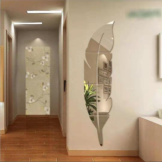 Feather mirror attached mirror attached decoration thumbnail