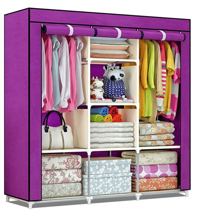 The dimensions of the non-woven fabric wardrobe are 127x45x165cm detail image 3