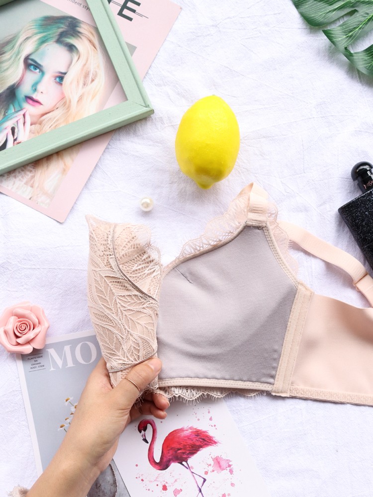 Lingerie women gather small breasts to make them look larger, no empty cups, no underwire, top support adjustable anti-sagging and breast retraction bra detail image 3
