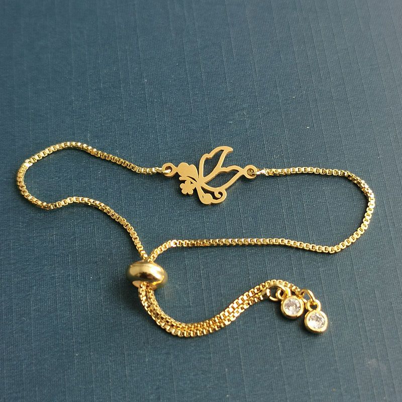Stainless steel little girl angel jewelry accessory pendant, titanium steel hollow angel bracelet necklace, DIY pendant Application Scenario