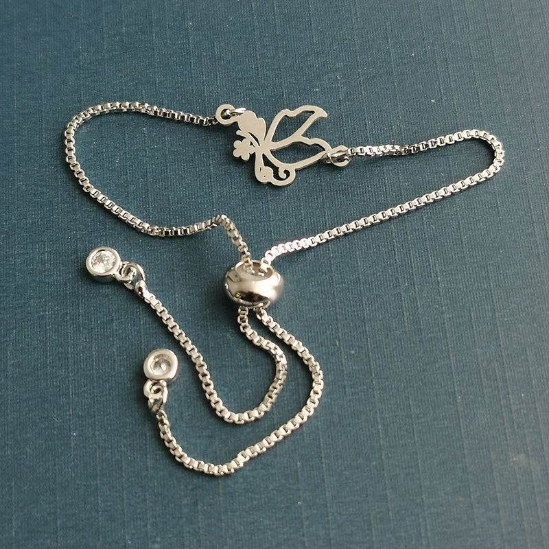 Stainless steel little girl angel jewelry accessory pendant, titanium steel hollow angel bracelet necklace, DIY pendant detail image 4