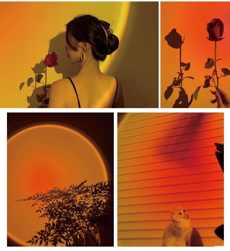 Sunset projection lamp, new mini internet-famous sunset projection lamp, sunset ground atmosphere lamp detail image 6
