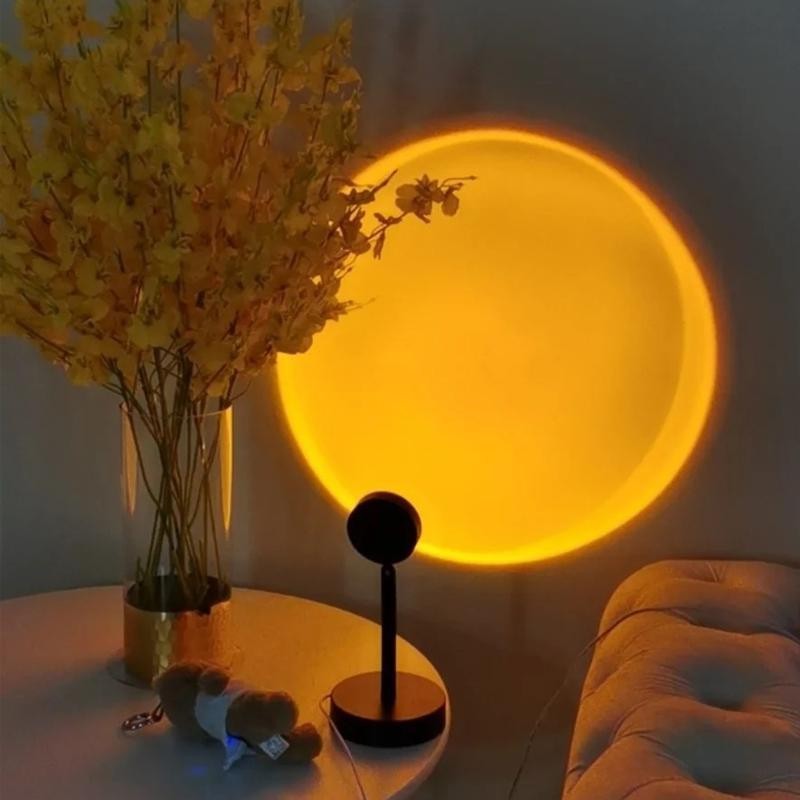 Sunset projection lamp, new mini internet-famous sunset projection lamp, sunset ground atmosphere lamp detail image 1