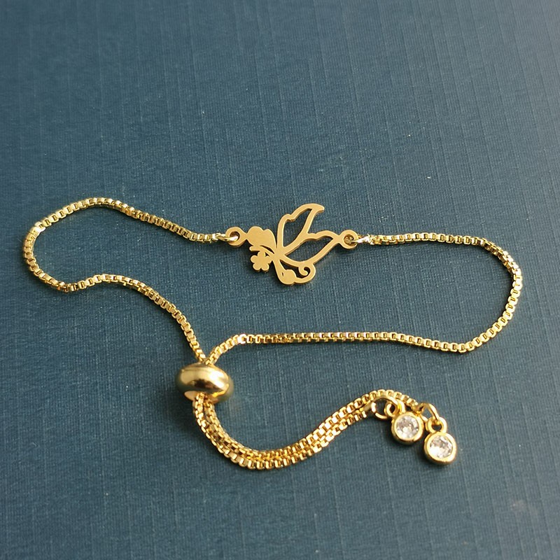 Stainless steel little girl angel jewelry accessory pendant, titanium steel hollow angel bracelet necklace, DIY pendant detail image 5