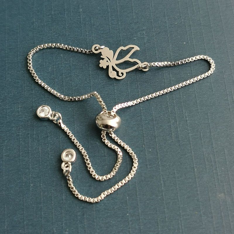 Stainless steel little girl angel jewelry accessory pendant, titanium steel hollow angel bracelet necklace, DIY pendant Specification image