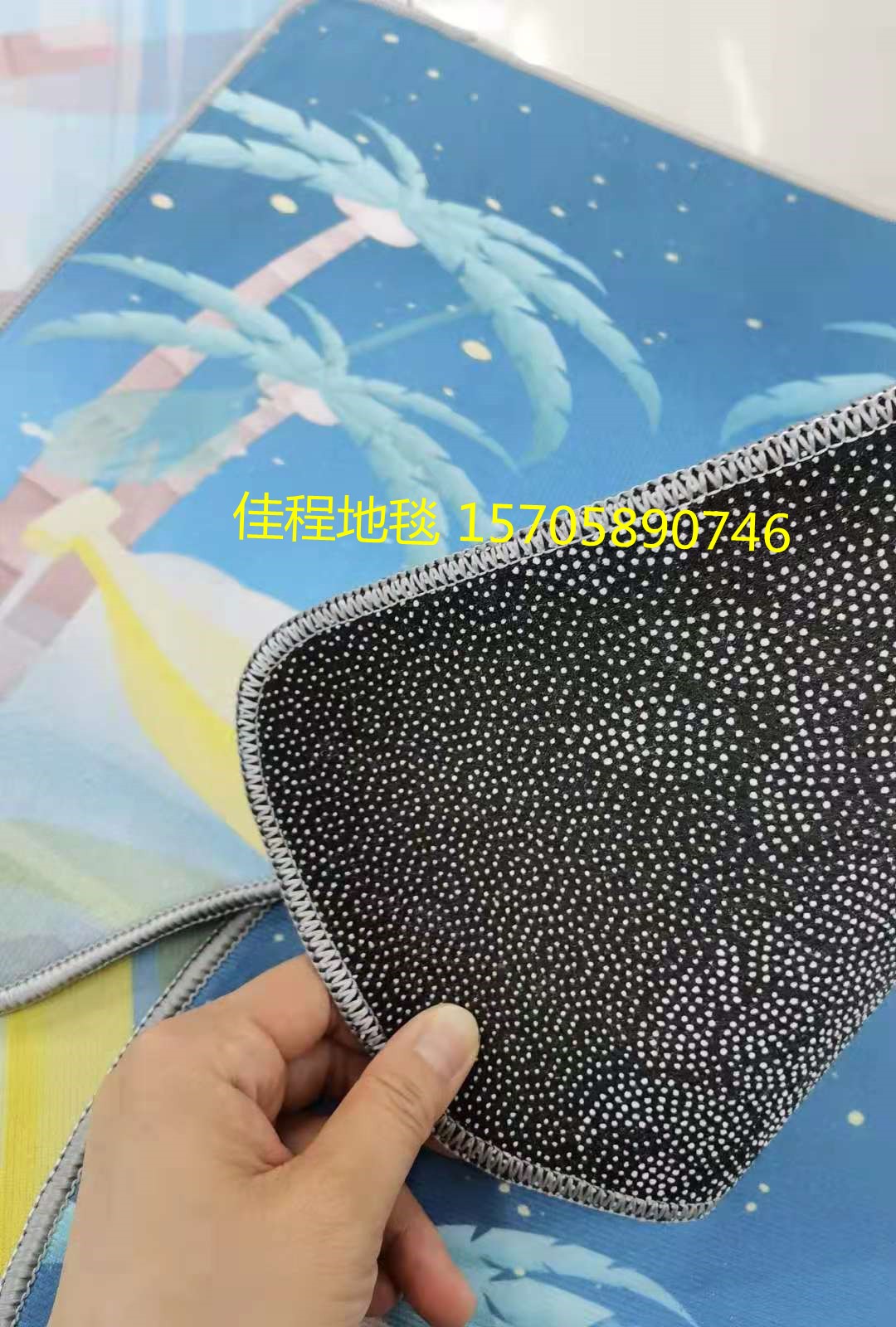 3D高清水晶绒印花马桶组合垫马桶3件套组合垫马桶脚垫马桶地垫详情图6