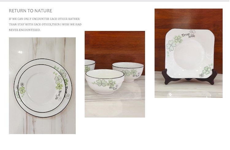 小号饭碗欧式家用陶瓷米饭碗4.5英寸方形碗大汤碗带盖盛汤用品锅详情图4