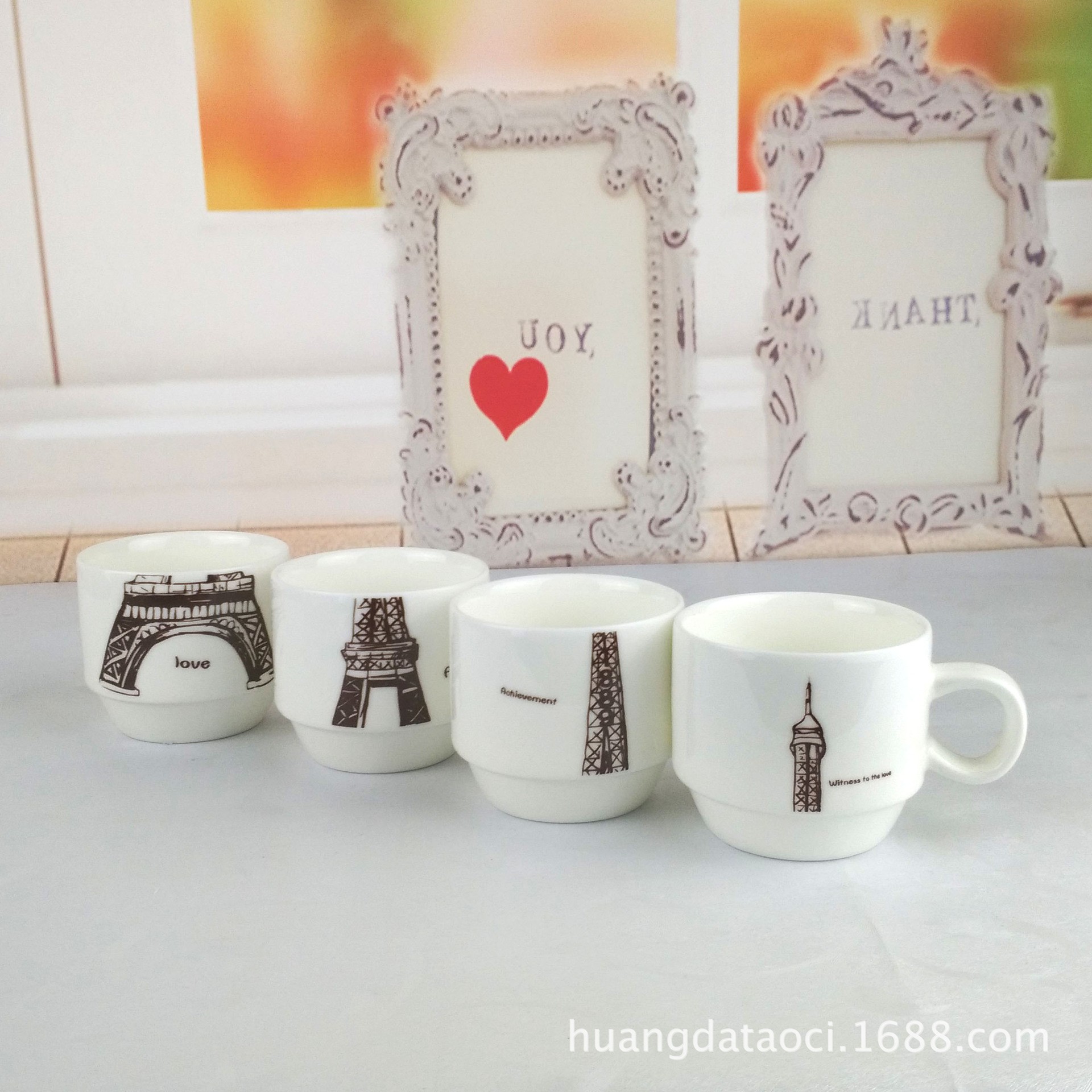 Five-piece ceramic coffee cup set detail image 11