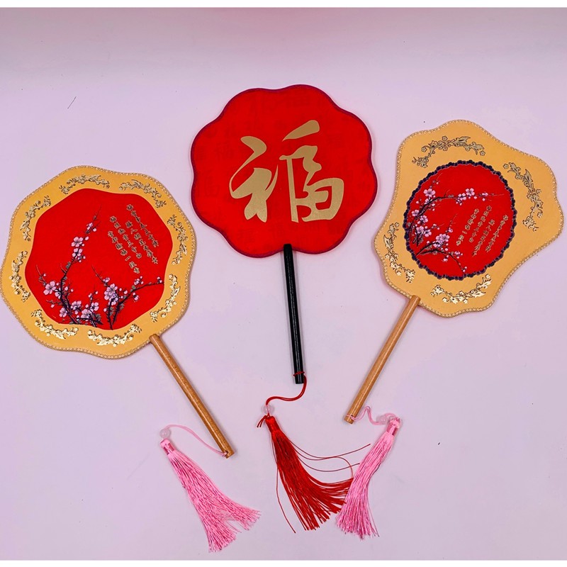 Ancient-style round fans, wedding fans, bride fans, semi-transparent palace fans, Chinese-style round fans, photography and videography detail image 2