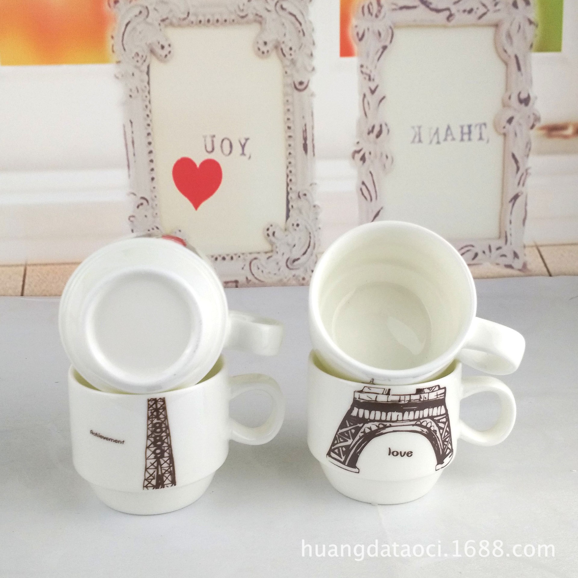 Five-piece ceramic coffee cup set detail image 10