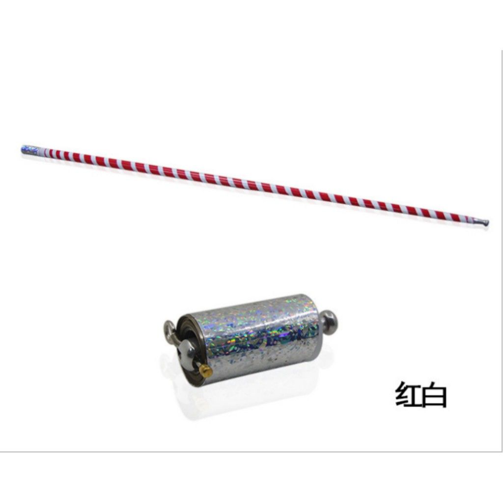 魔术钢制弹棒 金属金箍棒伸缩棒  魔术棒 黑白 红白110cm细节图