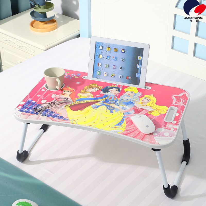 Notebook, bed computer desk, dormitory lazy person foldable multi-functional home writing desk, creative cartoon and cute