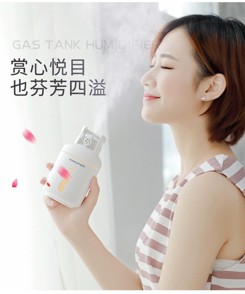 新品煤气罐加湿器四合一多功能香薰便携式车载USB加湿器抖音同款详情图3