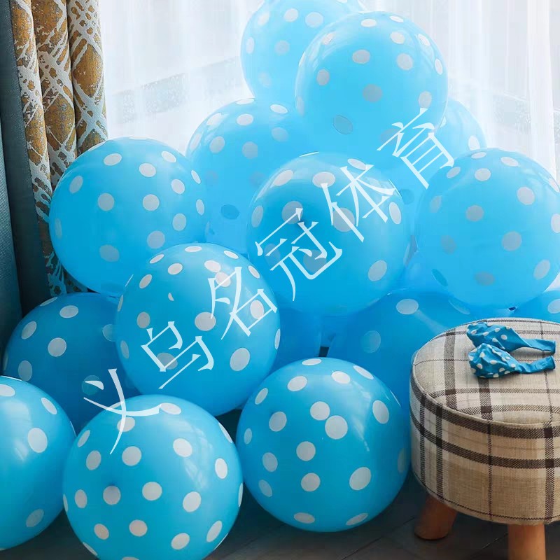 现货12寸圆点全花气球五面印花party装饰节日活动布置详情图1