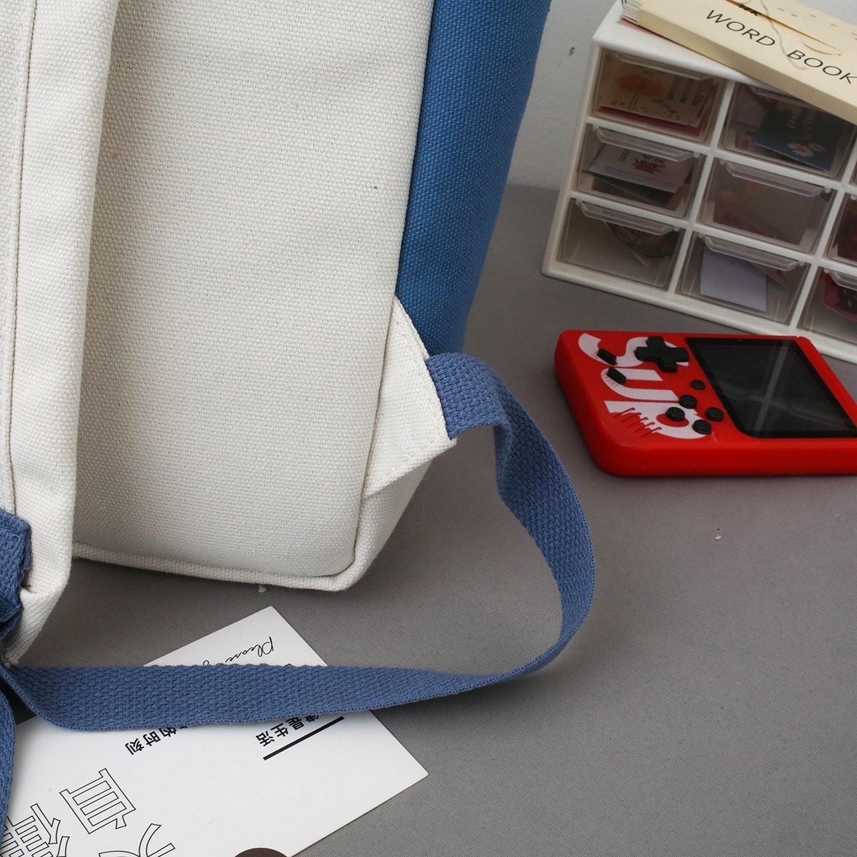 Canvas Forest style, cute and unique, Japanese-style middle school schoolbag, casual backpack detail image 18