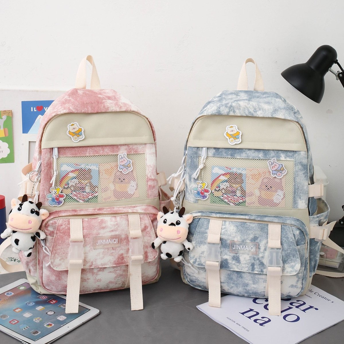 New Korean-style backpacks, cute schoolbags for girls and junior high school students, and trendy backpacks for college students detail image 19