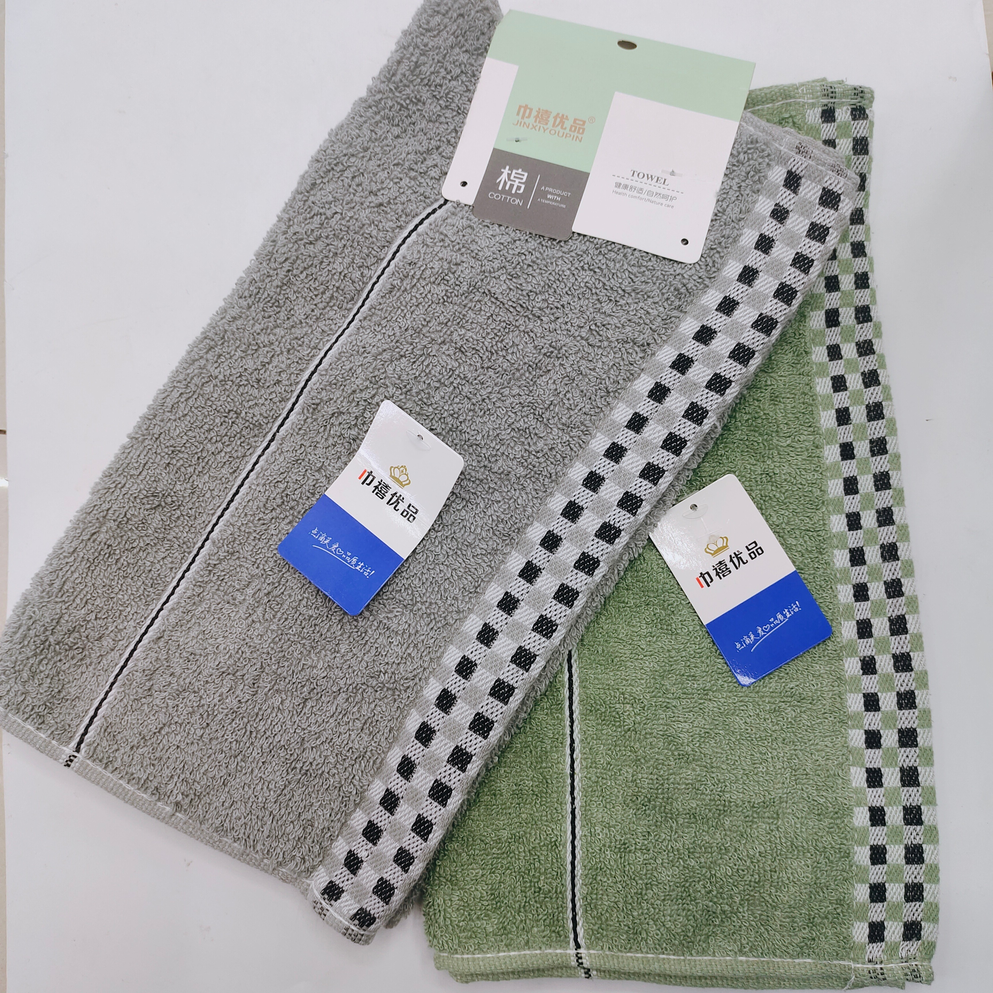 8610织碎毛巾两条打卡混色  8637 ABC毛巾单条打卡家用棉毛巾洗脸柔软吸水混色面巾  厂家批发详情图1