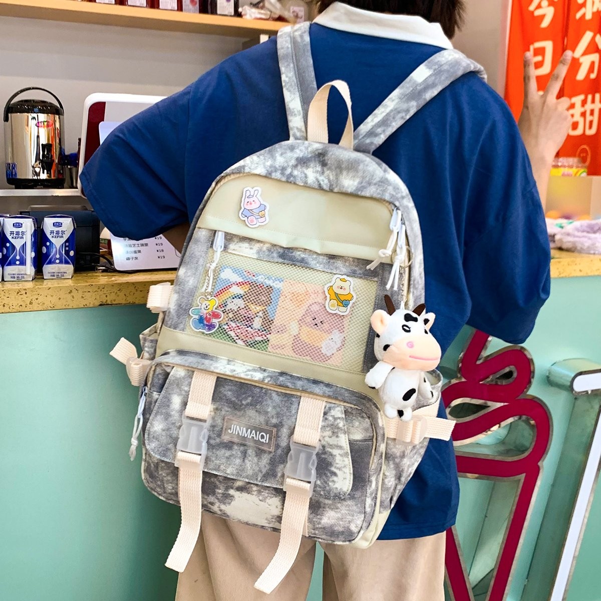 New Korean-style backpacks, cute schoolbags for girls and junior high school students, and trendy backpacks for college students detail image 6