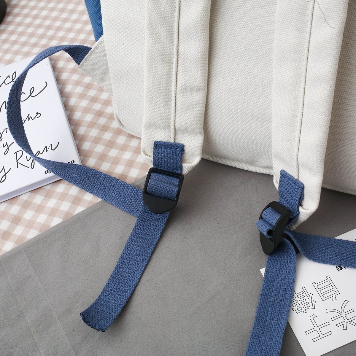 Canvas Forest style, cute and unique, Japanese-style middle school schoolbag, casual backpack detail image 15