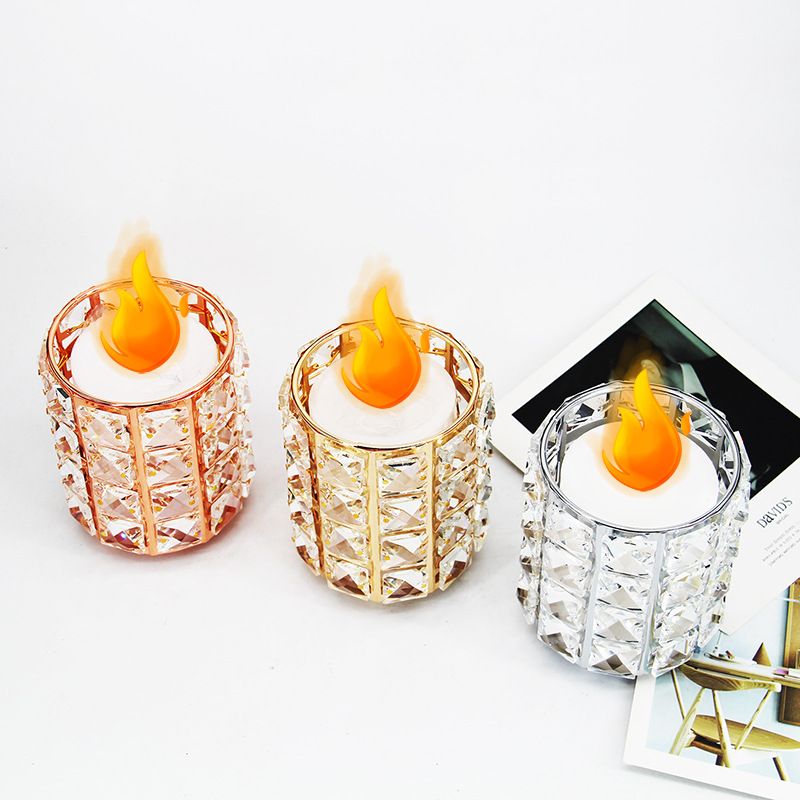 Single-headed candlestick, candle cup, living room decoration, simple golden home, romantic candlelight dinner, wedding candlestick decoration