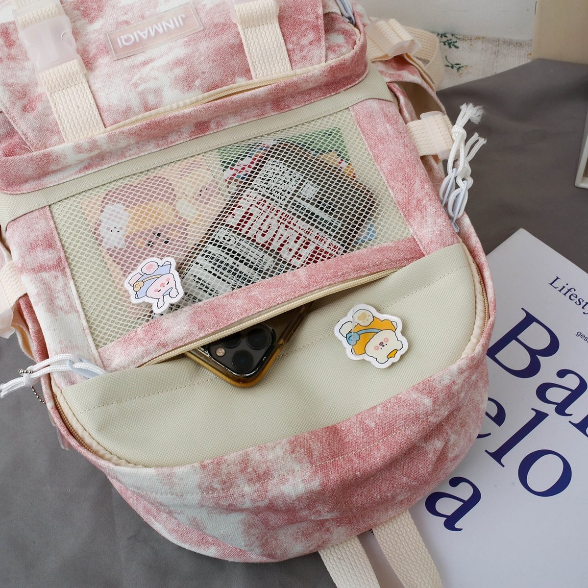 New Korean-style backpacks, cute schoolbags for girls and junior high school students, and trendy backpacks for college students detail image 14