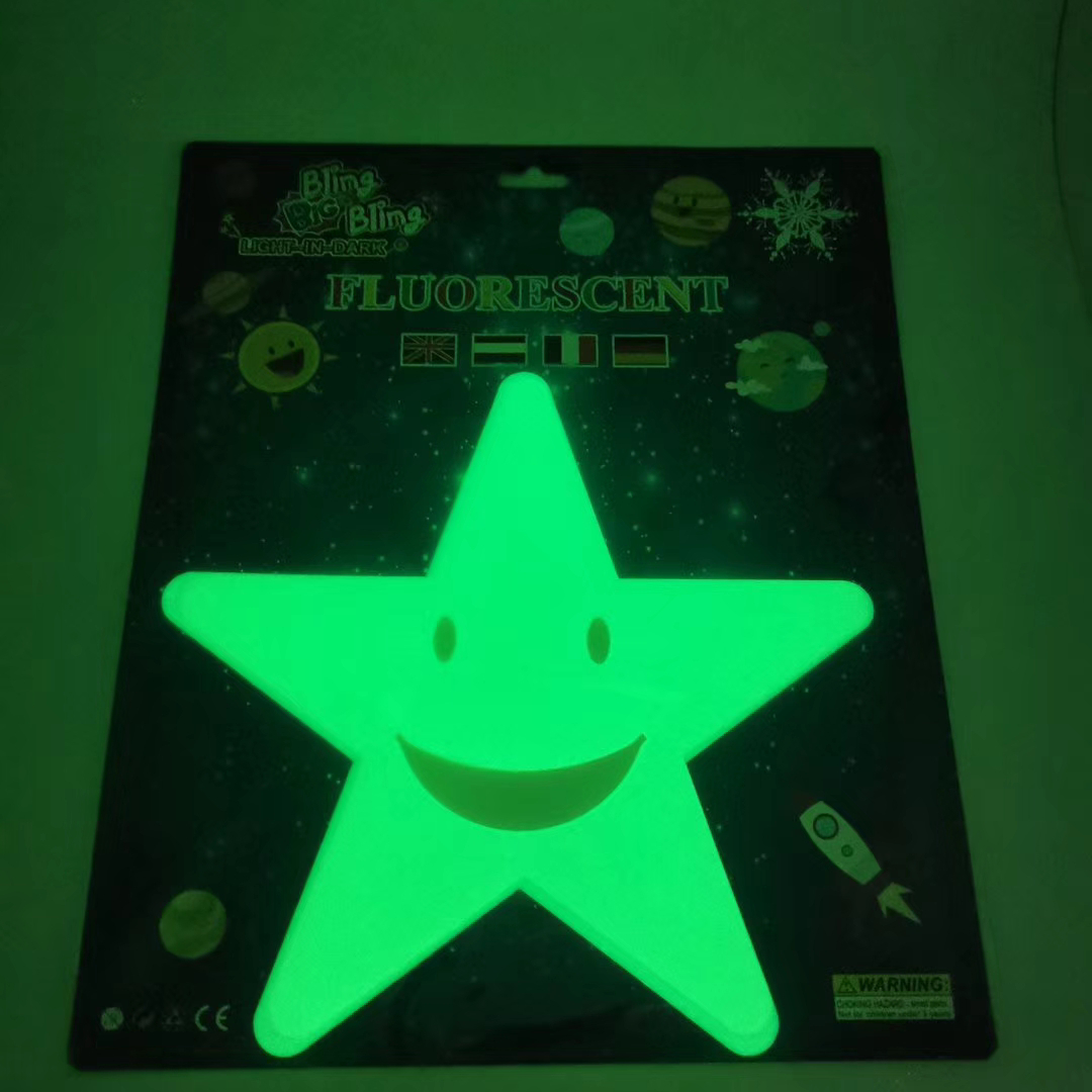 Glow-in-the-dark smiley big star
