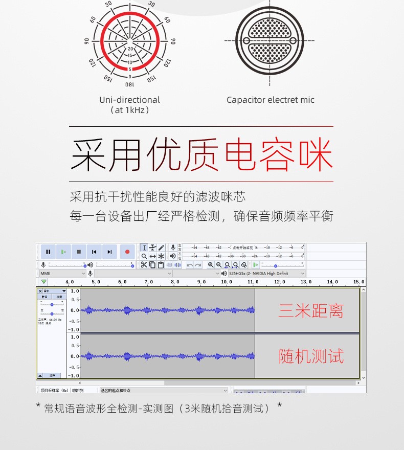 U3跨境新款 360°语音通话USB全向麦克风 视频会议麦克风直播话筒详情图10