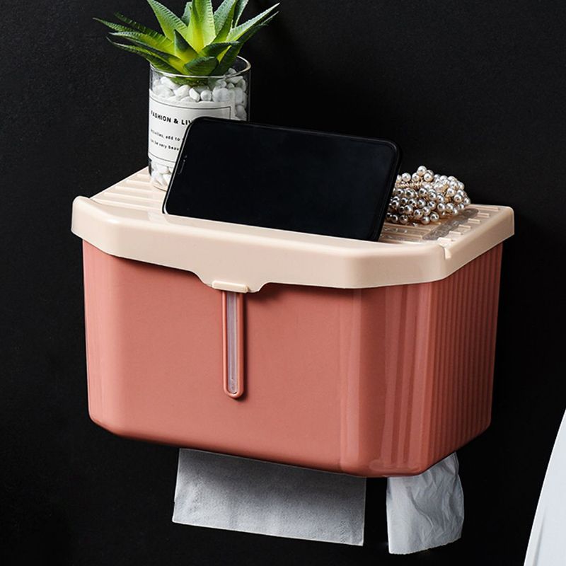 Toilet paper box, toilet paper storage rack, creative wall-mounted toilet paper without perforation, toilet paper, tissue paper, roll paper box full figure