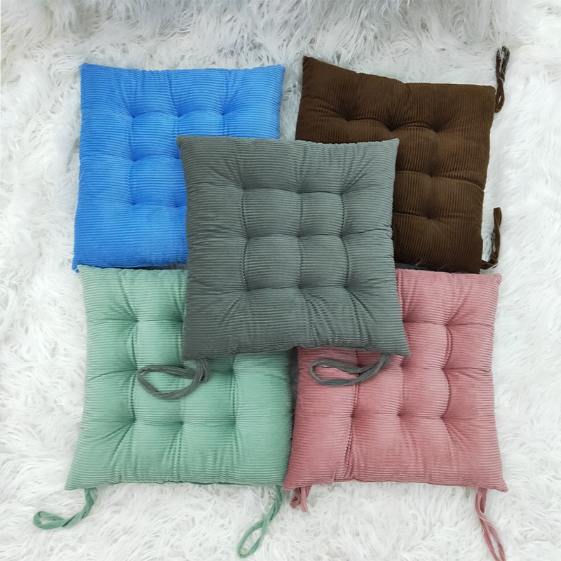 Factory wholesale thick velvet seat cushions, office student chair cushions, simple solid color floor tatami MATS detail image 7