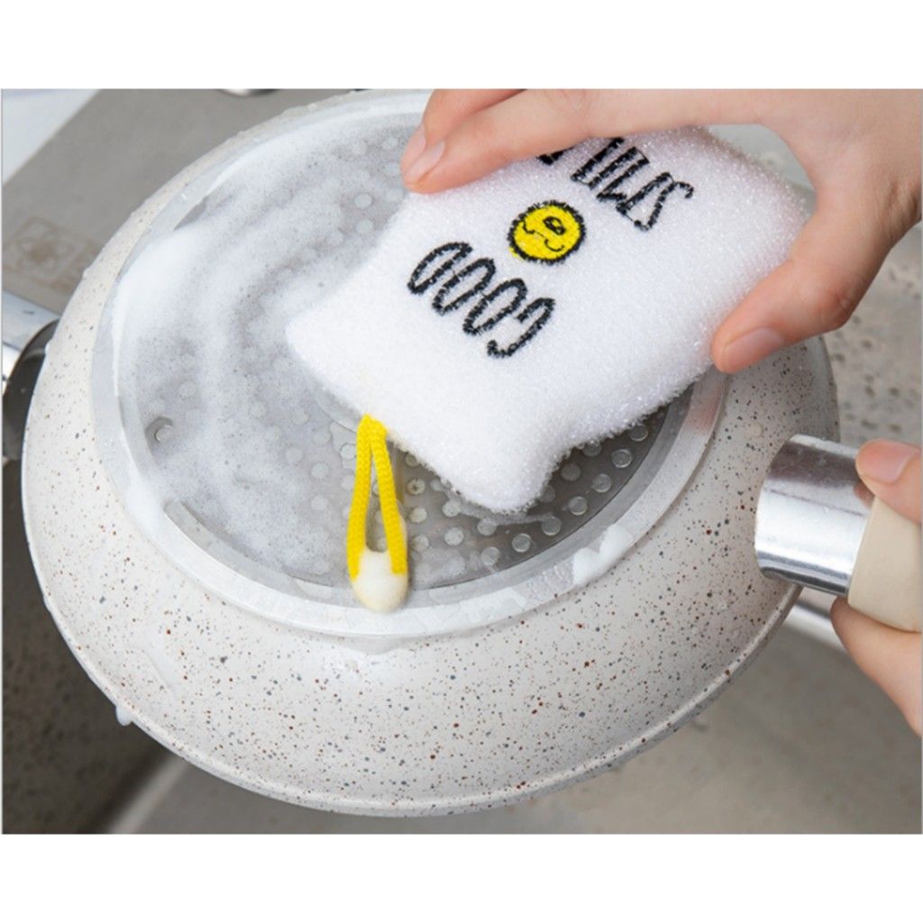 Needle embroidery brush, fast high-density dishwashing sponge, household cleaning sponge