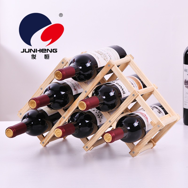 实木红酒架松木质葡萄酒架子创意折叠木酒架摆件多瓶摆件红酒架详情5