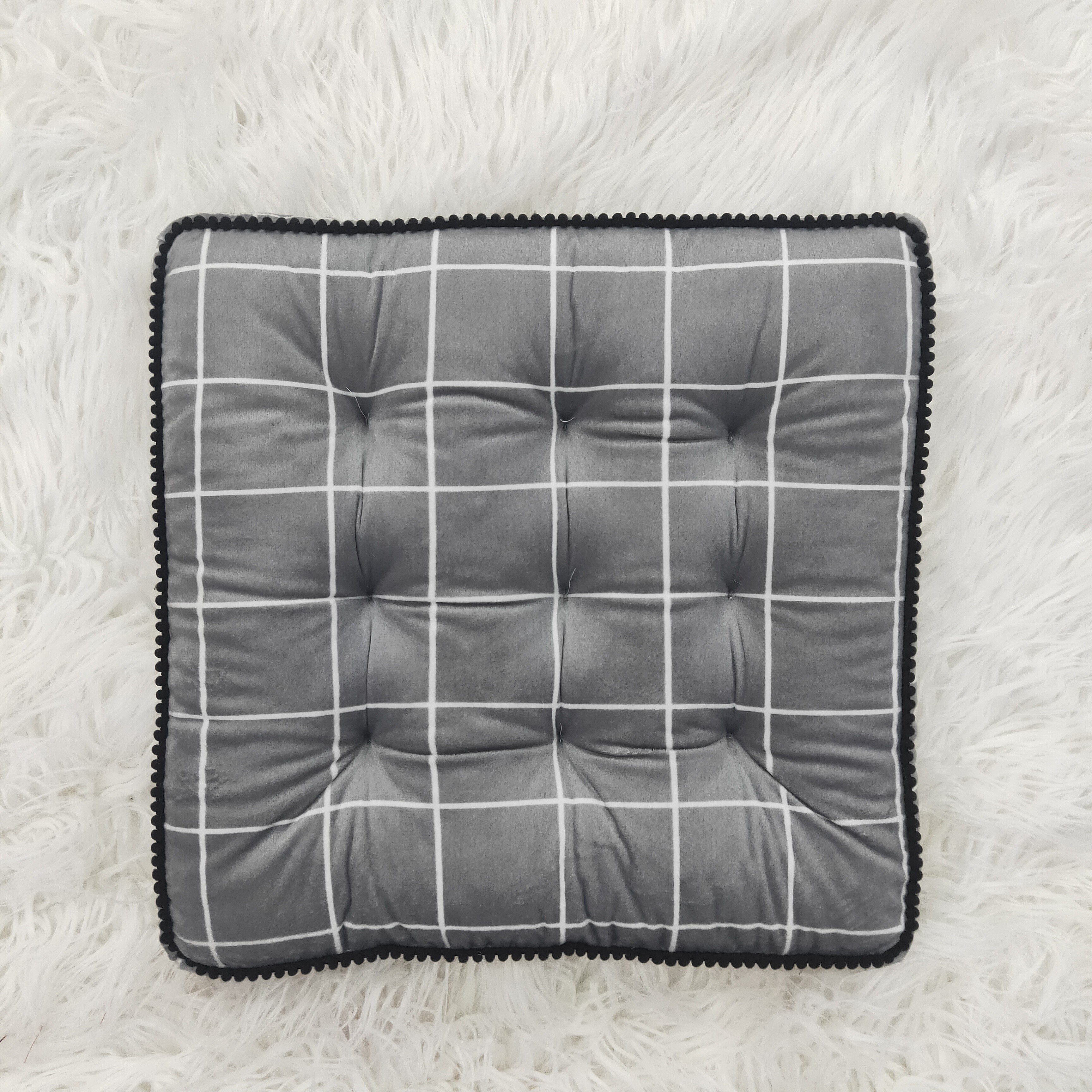 Factory wholesale thick velvet seat cushions, office student chair cushions, simple solid color floor, tatami edge cushions detail image 7