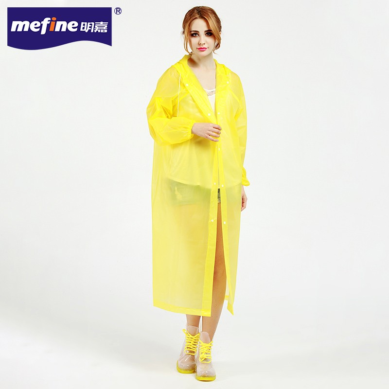 Factory direct sales PEVA raincoats Solid color Adult raincoats Fashionable raincoats Outdoor travel yuyi [MJ-8131] detail image 9