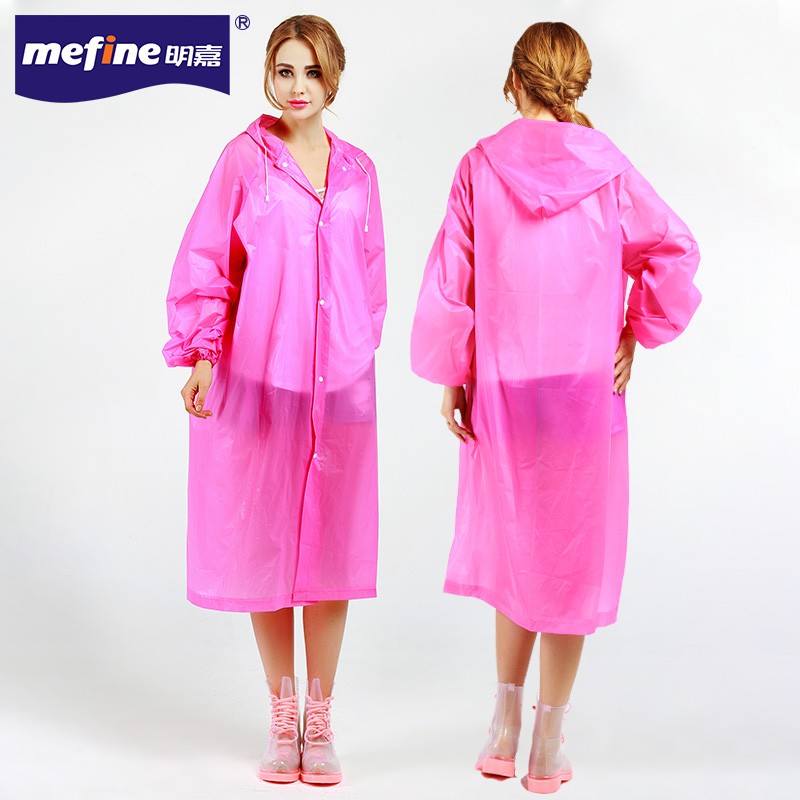 Factory direct sales PEVA raincoats Solid color Adult raincoats Fashionable raincoats Outdoor travel yuyi [MJ-8131] detail image 10
