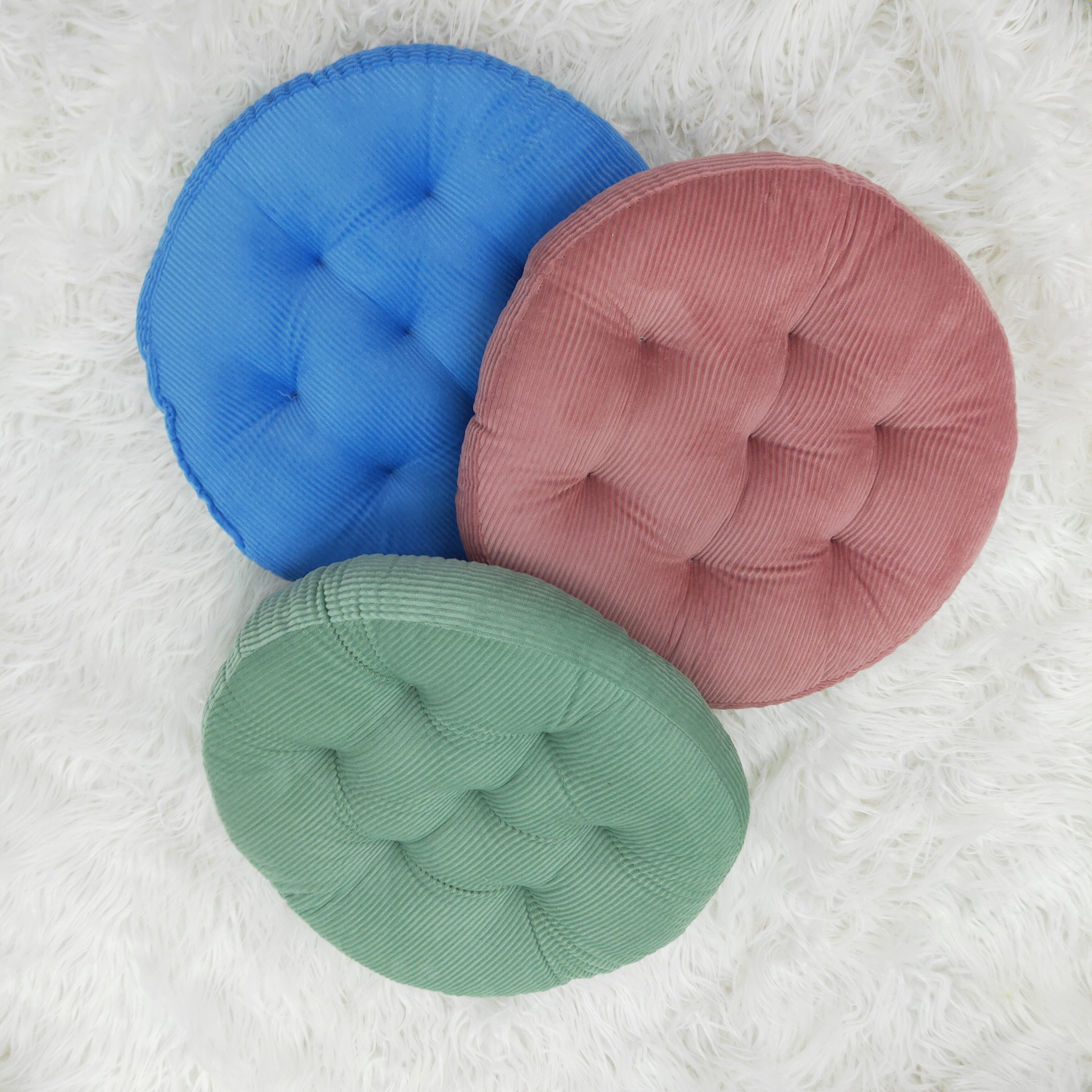 Cross-border best-selling thickened velvet seat cushions for office students, simple solid-color floor tatami MATS detail image 2