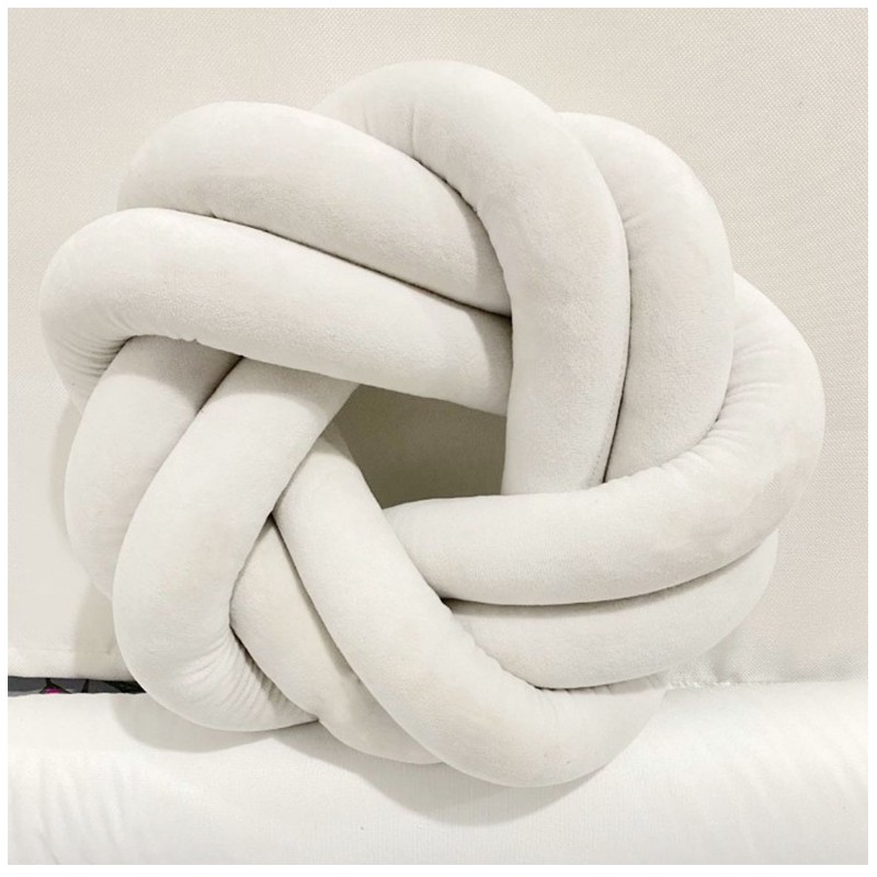 亚马逊爆款手工编织圆形打结抱枕沙发枕手枕创意北欧靠枕家居用品详情图5