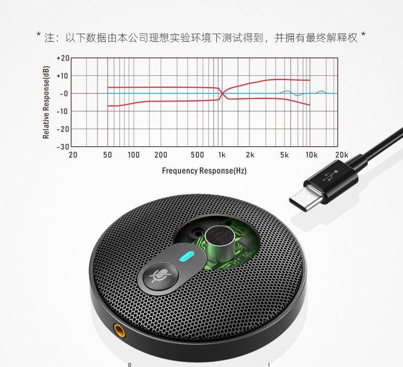 U3跨境新款 360°语音通话USB全向麦克风 视频会议麦克风直播话筒详情图9