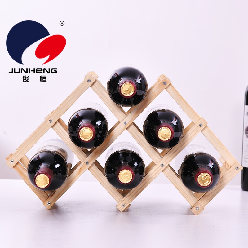 实木红酒架松木质葡萄酒架子创意折叠木酒架摆件多瓶摆件红酒架详情6