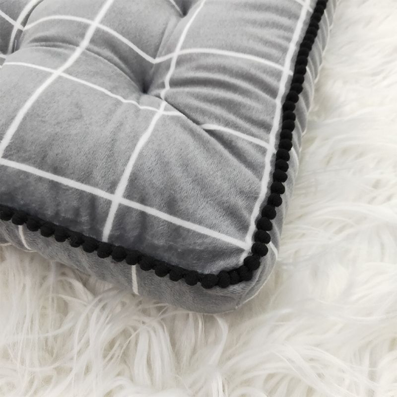 Factory wholesale thick velvet seat cushions, office student chair cushions, simple solid color floor, tatami edge cushions Application Scenario