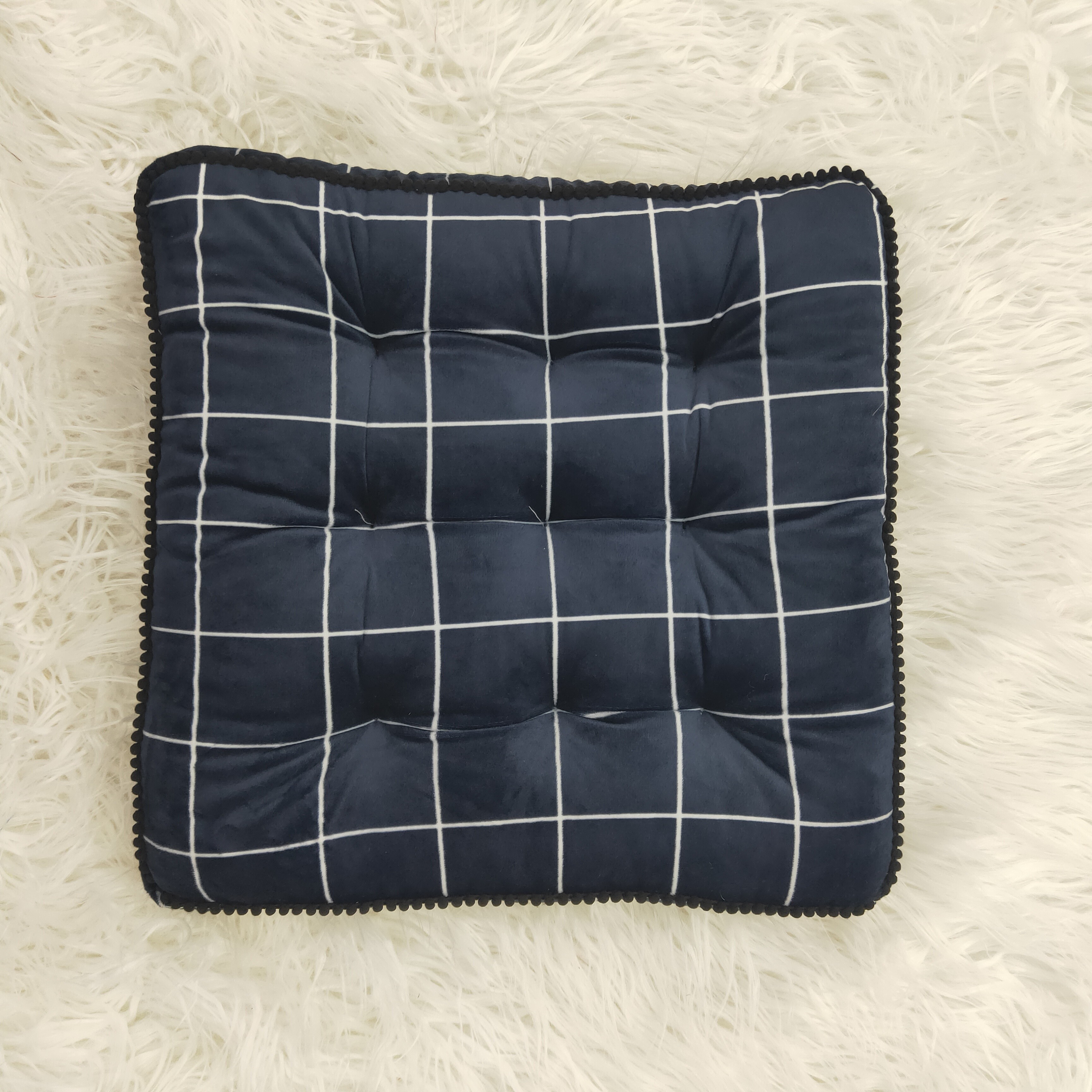 Factory wholesale thick velvet seat cushions, office student chair cushions, simple solid color floor, tatami edge cushions detail image 3