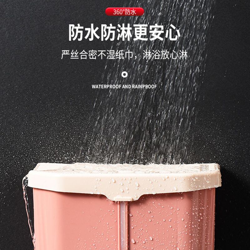 Toilet paper box, toilet paper storage rack, creative wall-mounted toilet paper without perforation, toilet paper, tissue paper, roll paper box details Picture