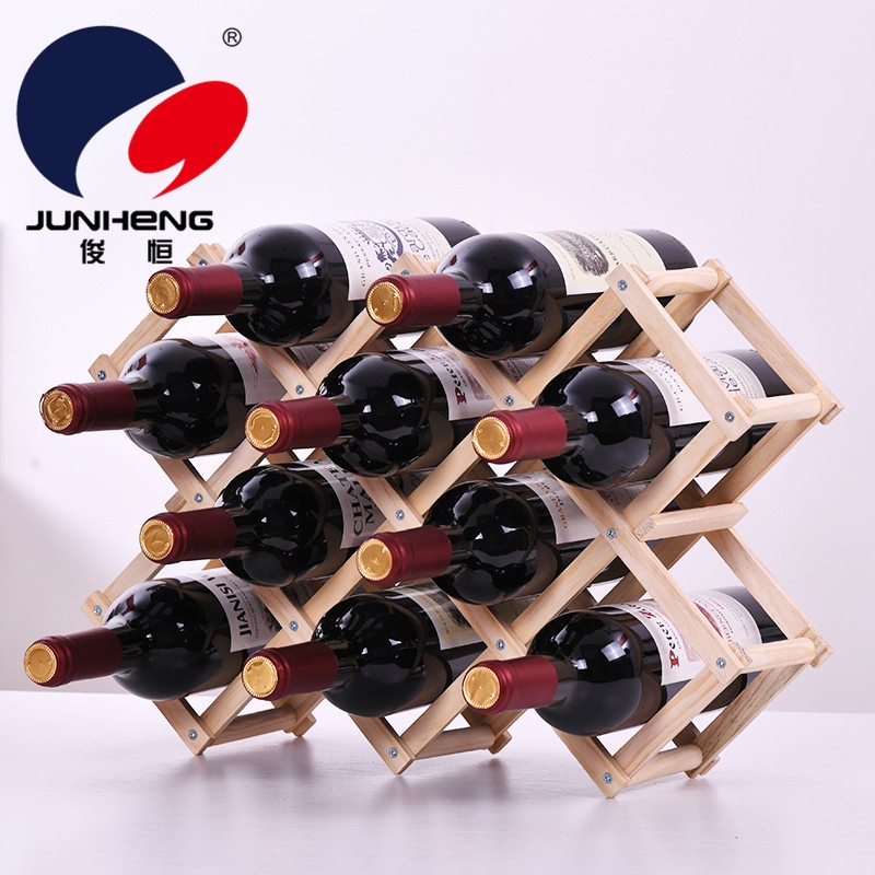 实木红酒架松木质葡萄酒架子创意折叠木酒架摆件多瓶摆件红酒架详情8