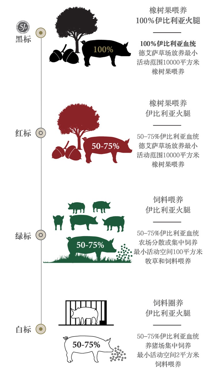 西班牙进口5J伊比利亚火腿纯种黑猪橡果450g火腿心详情10