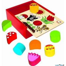 捷克进口玩具BINO捷克鼹鼠故事多形状彩色木质模具16个