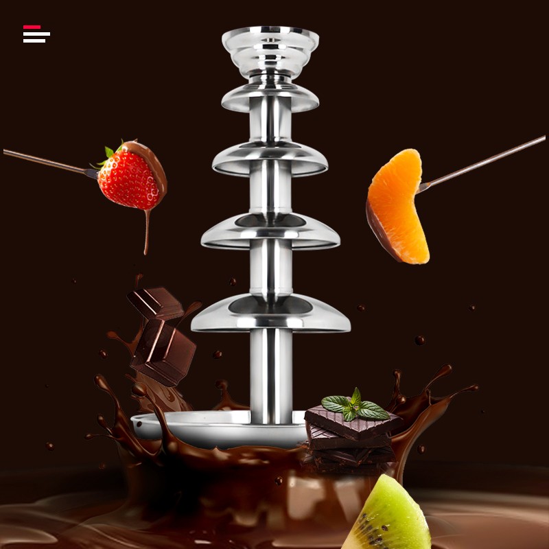 Five-layer chocolate fountain machine, five-layer stainless steel chocolate fountain machine, multi-functional chocolate melting machine detail image 3