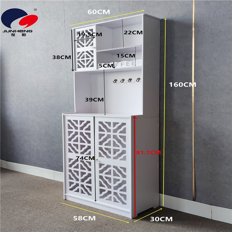 American-style coffee cabinet, wood-plastic board bookcase, storage rack, wood-plastic hollowed-out coffee cabinet display stand