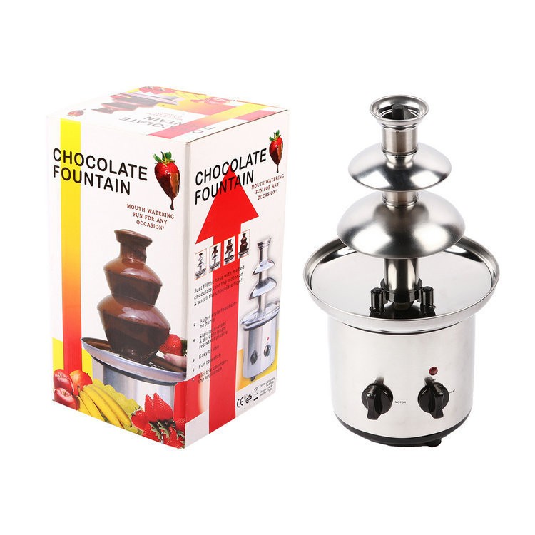 Three-layer chocolate fountain machine, stainless steel fountain machine, chocolate waterfall machine, fountain making, chocolate machine, creative chocolate buffet, three layers pic 3