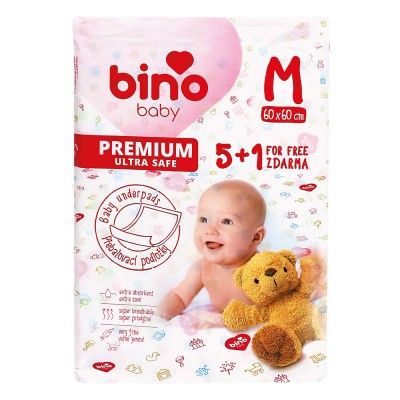 捷克进口BINO宝贝优质婴儿尿不湿（10-17kg加大号）60片白底实物图