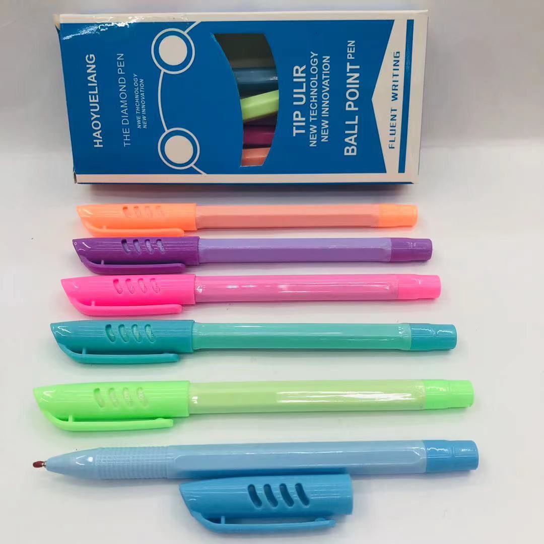 Macaron Colored PEN barrel Ballpoint Pen Medium Oil Pen JIAHAO HL-887 SEMI GEL INK PEN details Picture
